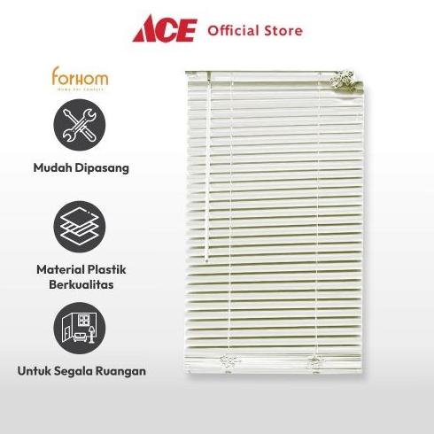 ACE - Forhom Venetian Blinds Tirai Gulung PVC Plastik Jendela Kaca