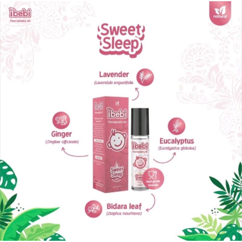 *NEW*IBEBI Natural Therapeutic Essential Oil Cough &amp; Flu / Sweet Sleep / Baby Roll On Obat Flu Bayi Batuk Pilek || Belli To Baby Fever Go Away Essential Oil 10ml 10 ml Free Sweet Orange 10ml