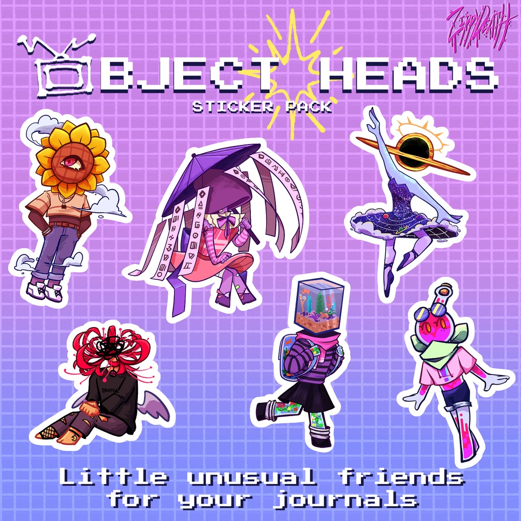 Object Heads Sticker Pack - sticker aesthetic original [ANARCHIZT CREATIVES]