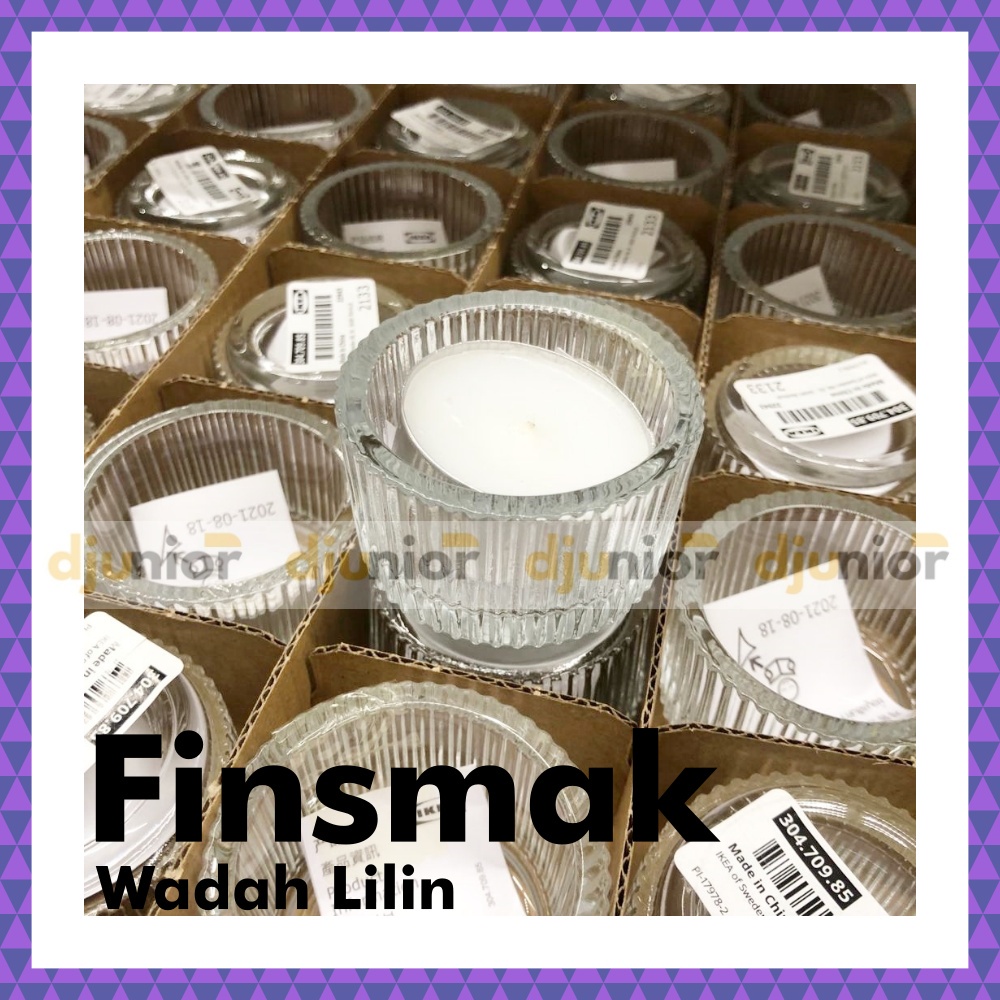 GLIMMA LILIN DEKORASI HIAS TANPA AROMA / LILIN PRASMANAN - FINSMAK WADAH TEMPAT LILIN - LIVIN