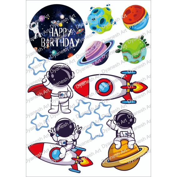 

Topper Kue Tema Astronot