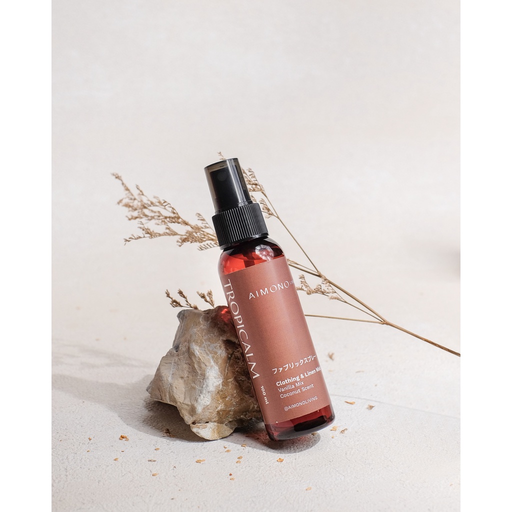 SALE 12.12 Aimono Living - Tropicalm Clothing Mist - Pengharum Pakaian / Hijab - Vanilla mix Coconut