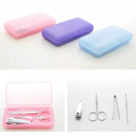 Manicure Gunting Kuku Set Korek Kuping Pedicure Set 4in1