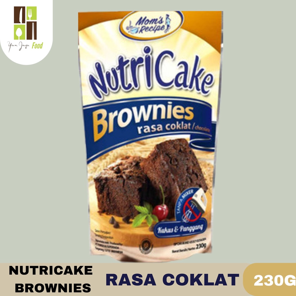 NutriCake Brownies Instan Cake / Kue Kukus / Panggang 230g Pouch