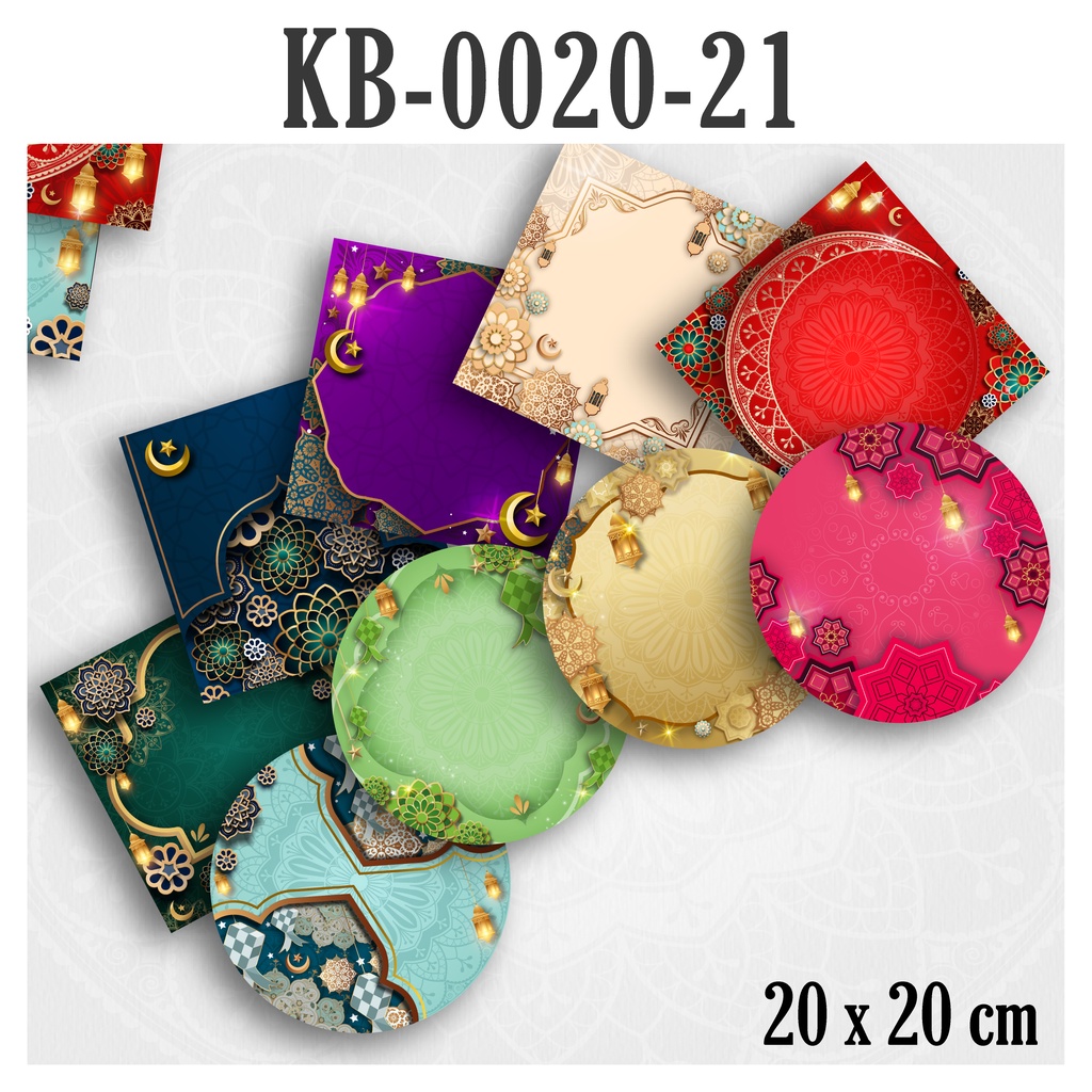 GR-KB-0020-21 Cake board alas kue kotak bulat 20cm idul fitri lebaran (cake board lokal) yamama baki