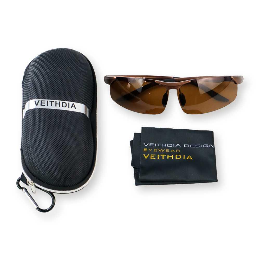 VEITHDIA Kacamata Pria Sunglasses Anti-Reflective Polarized UV400 - 6502 - Brown