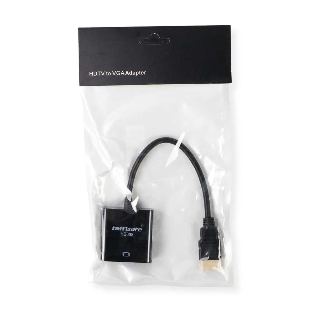 Taffware Kabel Adapter HDMI ke VGA Female - HD008 - Black