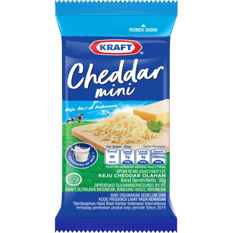 

KRAFT KEJU CHEEDAR MINI 35GR /PCS