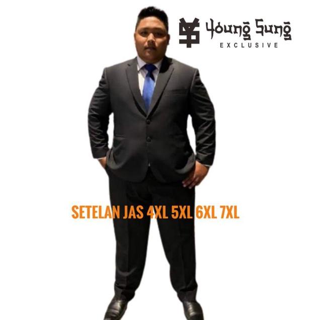 PALING LARIS Setelan Jas Formal Pria Jumbo 4XL 5XL 6XL 7XL Jas Celana Pria Oversize Big Size Jas Aka