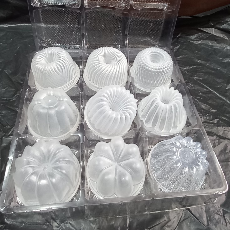 10 Pcs Mika Tray 9 Sekat Alas Puding Mini Cake