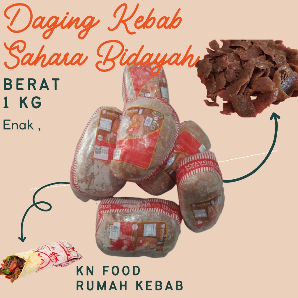 

Daging Kebab MIXED Bidayah 1 Kg non tiang.