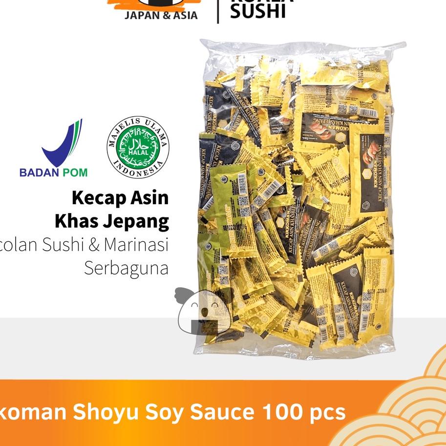 

✯ KIKKOMAN Shoyu Kecap Asin Jepang Sachet 5ml x Halal ➨