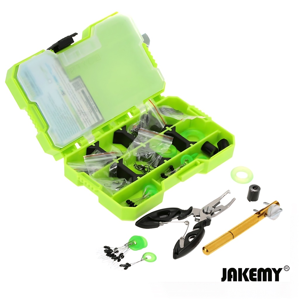 Jakemy Kotak Fishing Accessories Toolbox Kit with Storage Box Original JM-PJ5002 Green