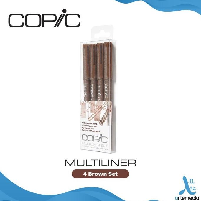 

Drawing Pen Copic Multiliner Brown Set 4