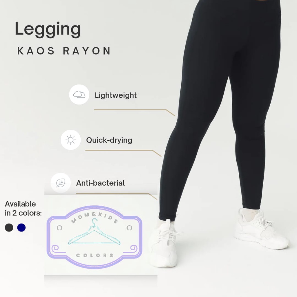 Legging Premium Kaos Rayon Wanita Dewasa Polos / Celana Legging Dewasa Standar & Jumbo Wanita Dewasa