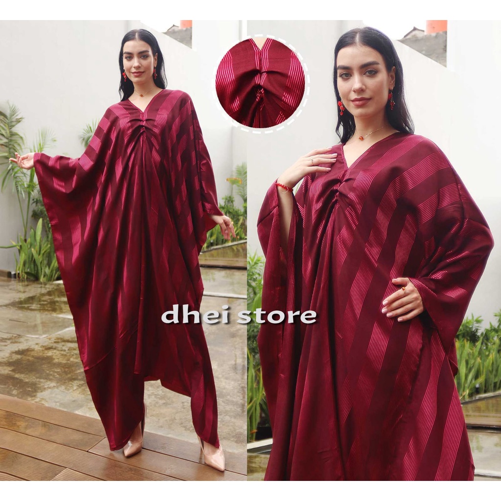 Kaftan Wanita Salur/ Kaftan Simple Elegan / Kaftan Terbaru / Kaftan Jumbo / Kaftan Mewah / Kaftan Lebaran / Kaftan Kondangan (Free Babygold)