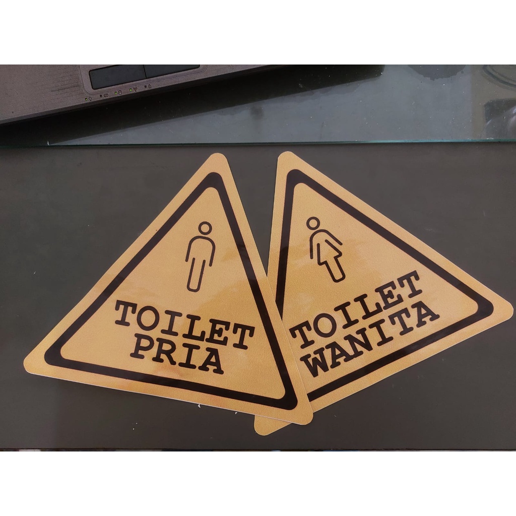 

STIKER TANDA TOILET PRIA/WANITA BENTUK SEGITIGA KUNING RAMBU JALAN