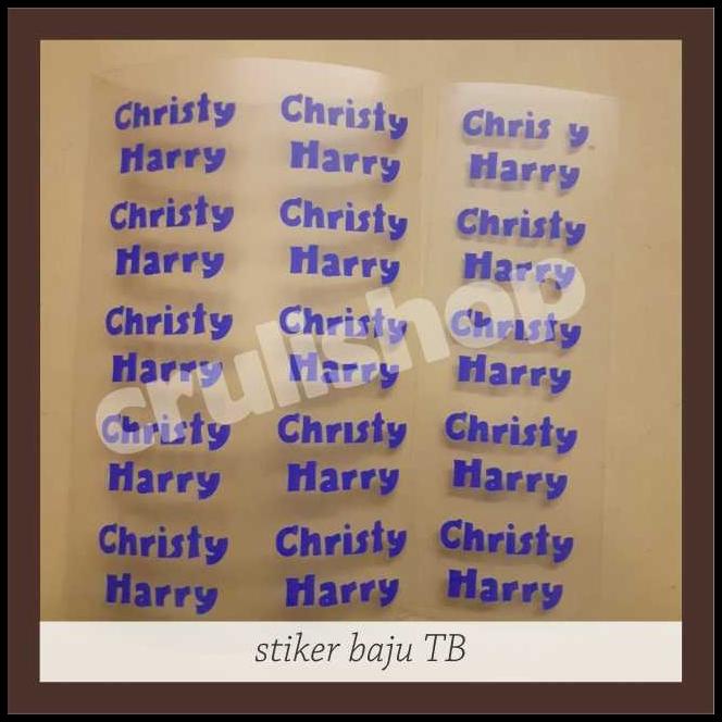 

BEST DEAL STIKER LABEL NAMA BAJU KAIN SETRIKA !!!!!!!