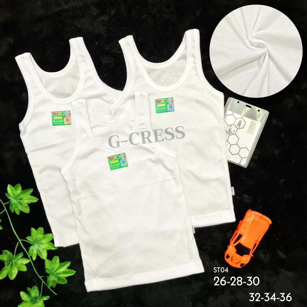 Singlet Anak/Remaja JUMBO Laki-Laki Usia 7 - 15 Tahun | 26, 28, 30, 32, 34, 36 Katun Polos Lembut Ha