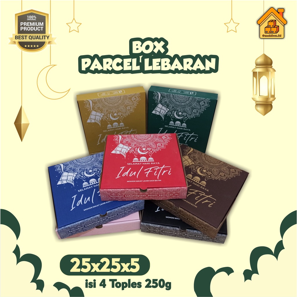 Box Kuker 25x25x5cm | KUKER4 250gr | kardus box kue kering | Parcel lebaran | Box kue kering 250gr t