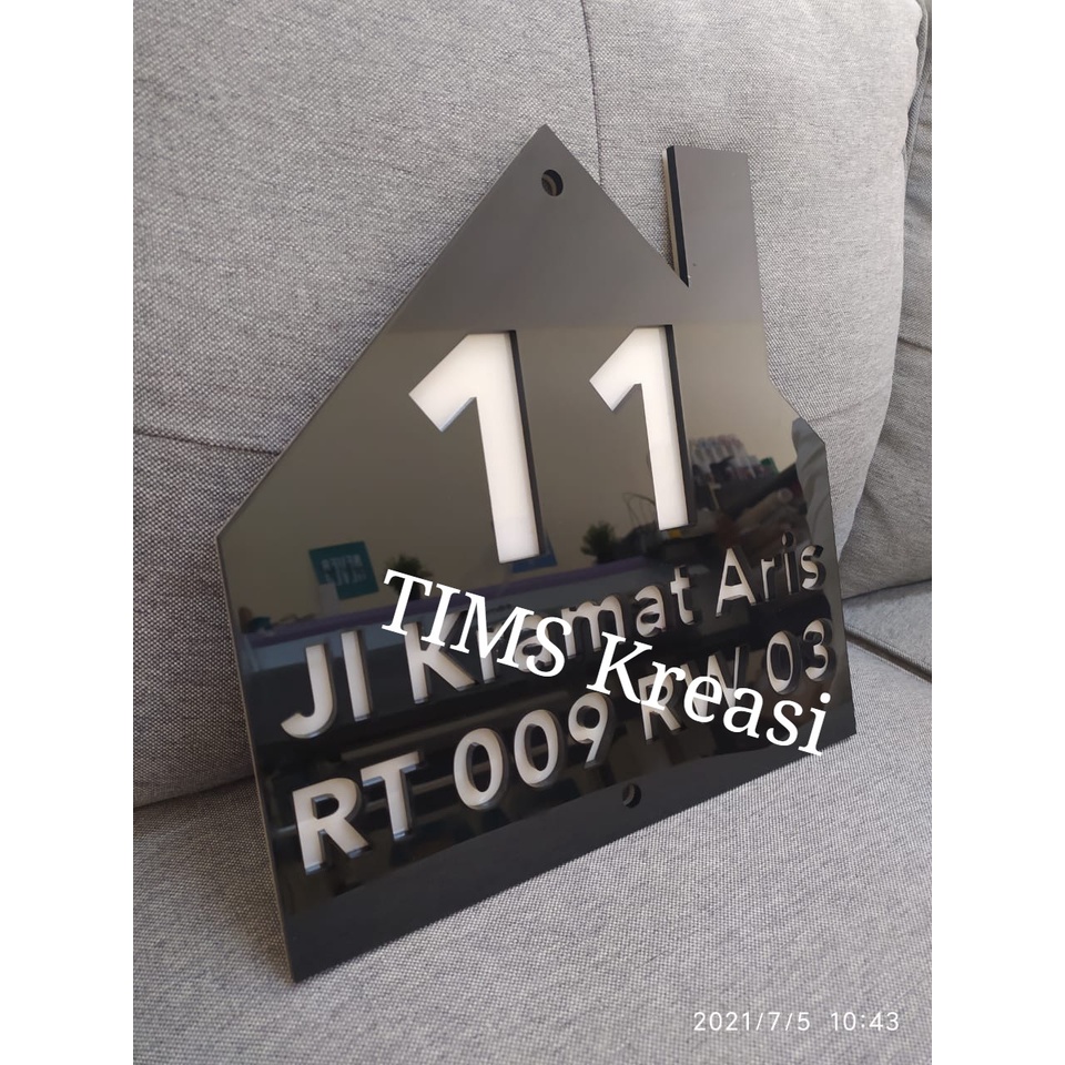 Nomor Rumah Akrilik | Akrilik double | Nomor Rumah Murah | Nomor Rumah Custom | Akrilik