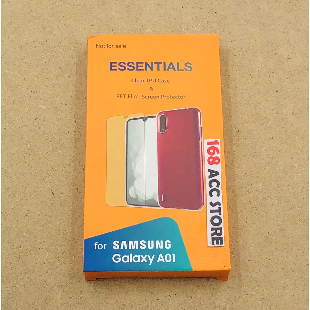 SILIKON SAMSUNG A01 / SOFT CASE SAMSUNG A01 CASE + ANTI GORES PLASTIK