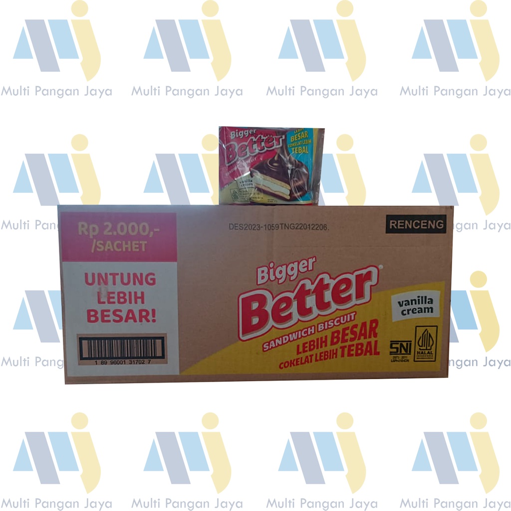 BISKUIT BETTER VANILA CREAM RENCENG 27 Gram 1 KARTON / DUS