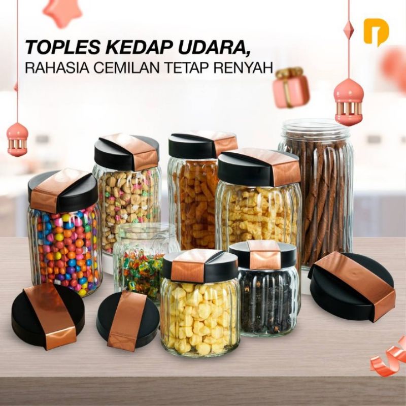Toples Kaca Herevin Rose Gold