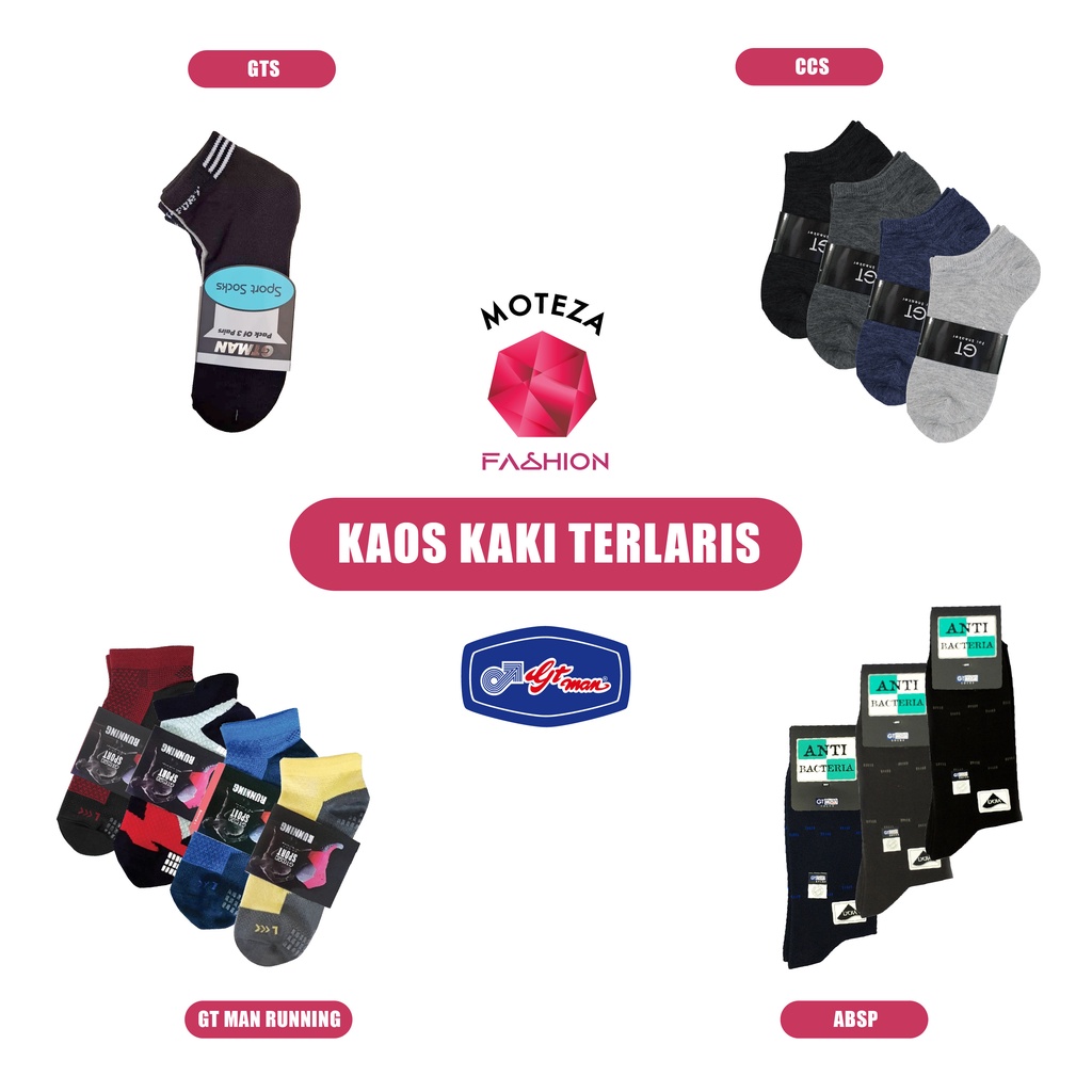 Moteza Kaos Kaki Pria / Men Socks - GT Man GTS / CCS / RUNNING / BFC