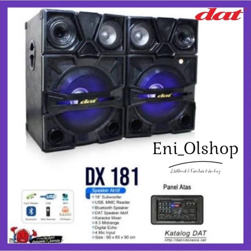 SPEAKER ACTIVE DS SERIES DAT DX 181 SUBWOOFER DOUBLE SPEAKER, DX181, DX-181, 18" 18 INCH BLUETOOTH P