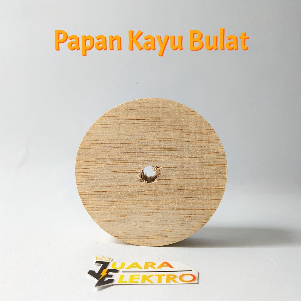 (1 PCS) Papan Kayu Bulat Ukuran Kecil | Dudukan Fitting Lampu