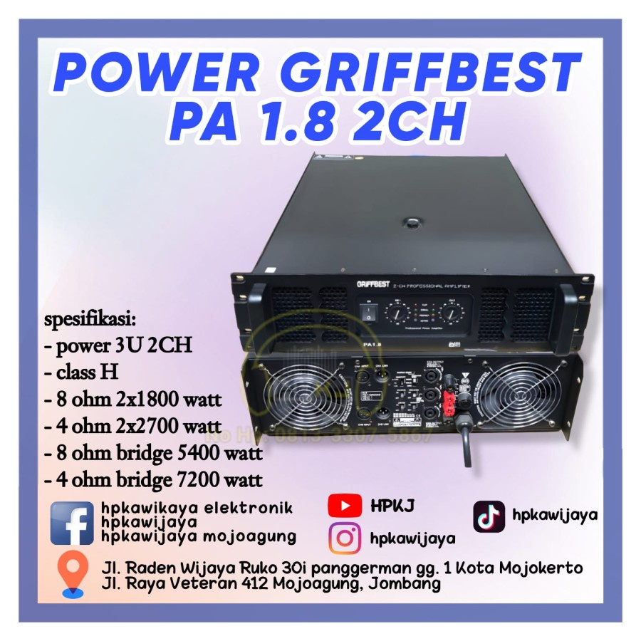 POWER AMPLIFIER GRIFFBEST PA 1.8 power amplifier griff best pa 1.8