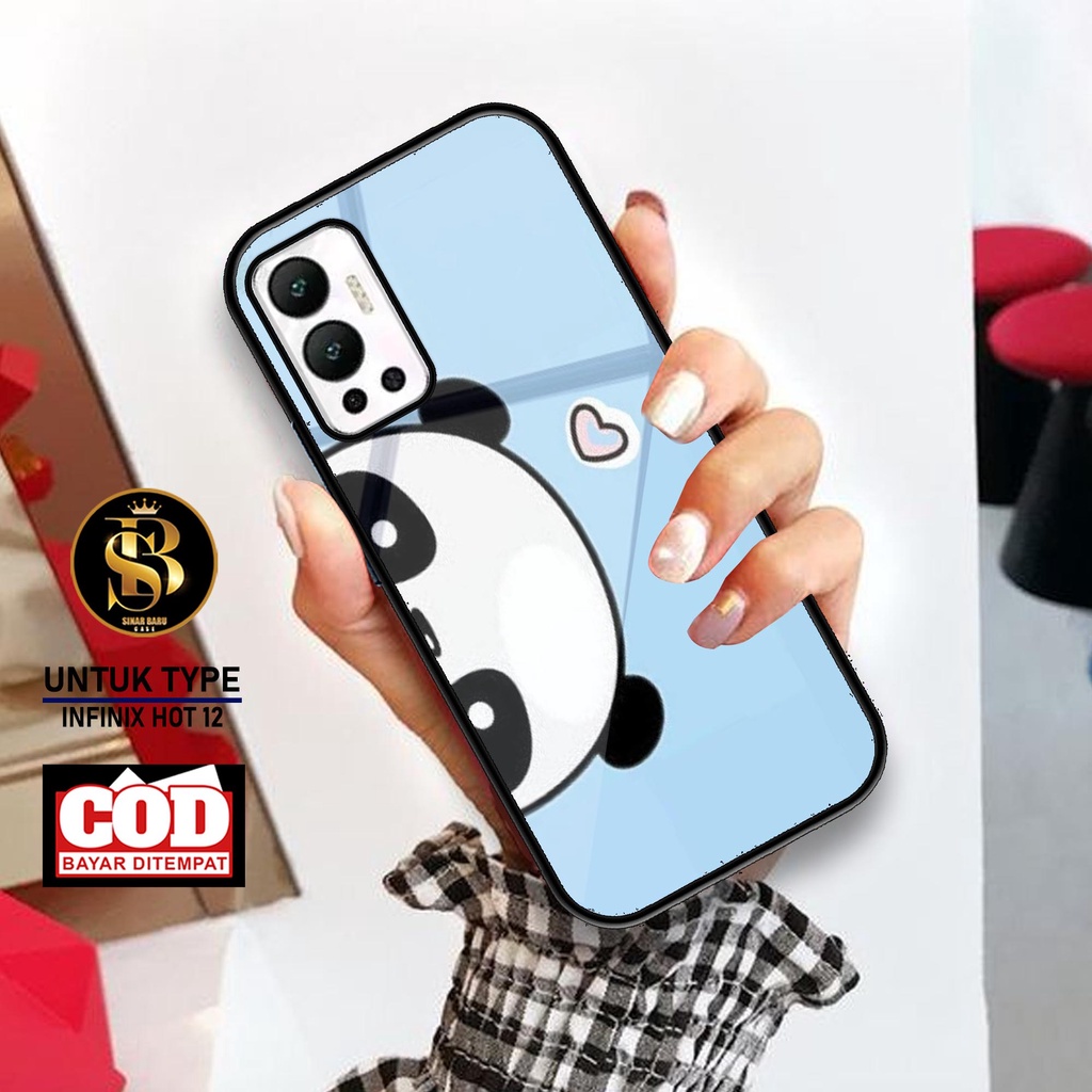 Sinar Baru Case Infinix Hot 12  Terbaru [ MOtif P4nd4] Softcase Infinix - Hardcase Infinix - Casing 