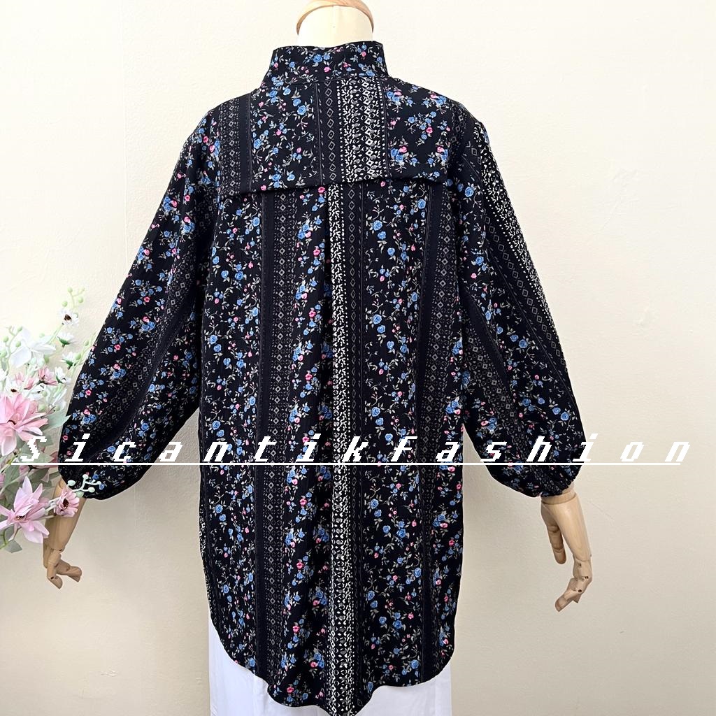 Kemeja Blouse wanita Bahan Cotton Crinkle / Kemeja Style Korea / Blouse korea