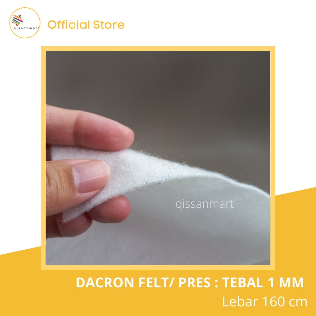 Dacron Press/Dacron Felt/Dacron Quilting/Dacron Pelapis Tebal 1mm Lebar 160 cm