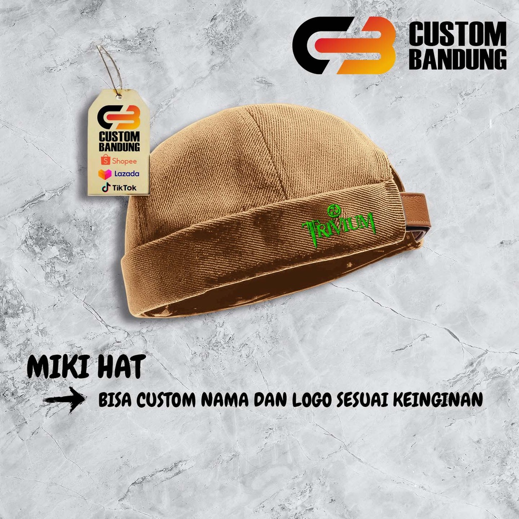 Topi Miki hat Trivium Miki Hat Peci Miki hat Topi Miki hat Anak &amp; Dewasa Topi Brimless Premium