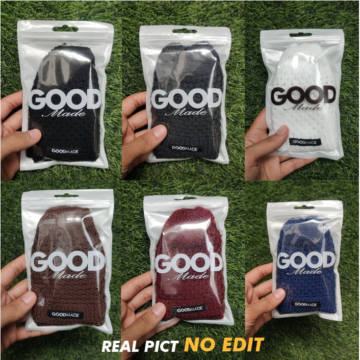 GOOD MADE - Peci Rajut Dewasa Elastis | Peci Rajut | Peci Haji | Hitam | COD