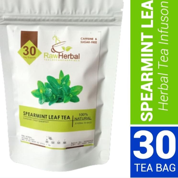 

GROSIR ✅ Spearmint Leaf Tea : Teh Daun Spearmint Isi 30 Tea Bag