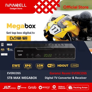 TV Digital Receiver Set Top Box Max DVB-T2 Digital Full HD Wifi Youtube STB HDMI Max SNI 7 Tombol Garansi Evercoss GROSIR Official