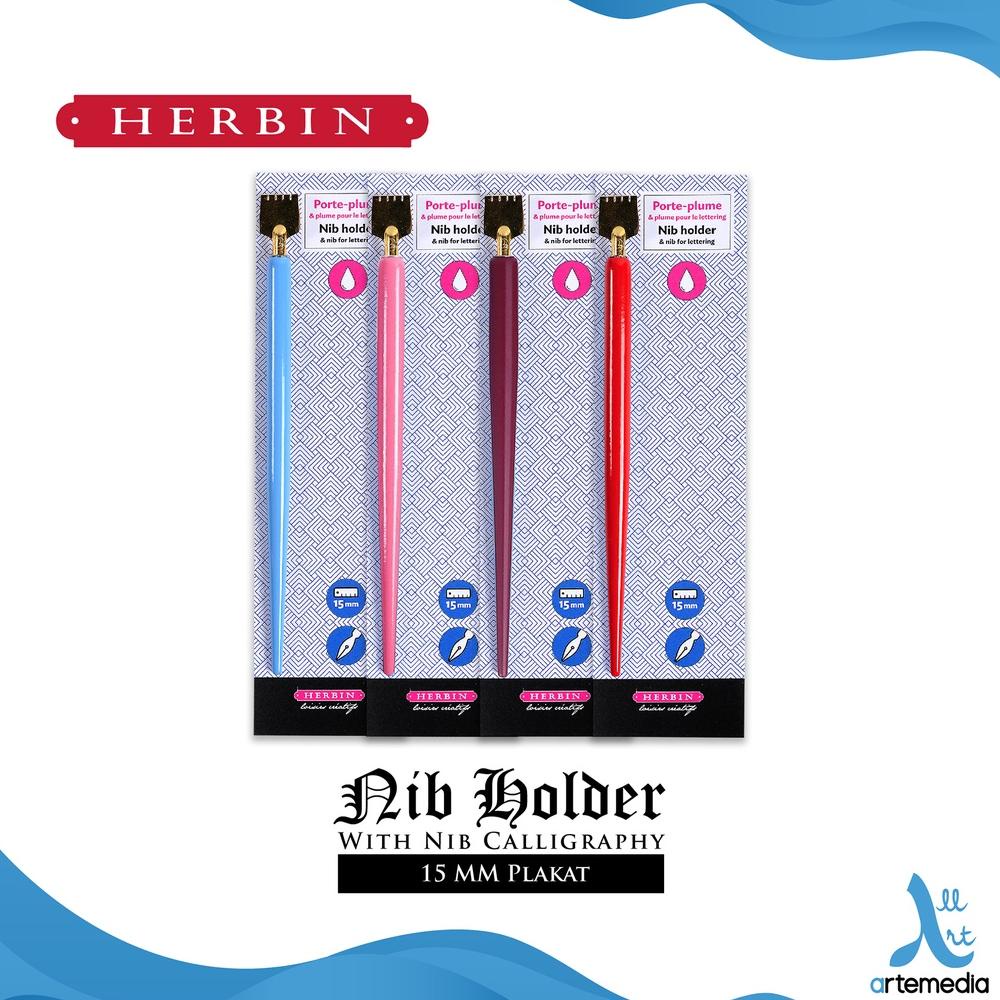 

Pena Kaligrafi Herbin Nib Holder with Plakat Nib Calligraphy