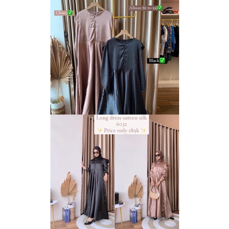 Long Dress Satin Silk