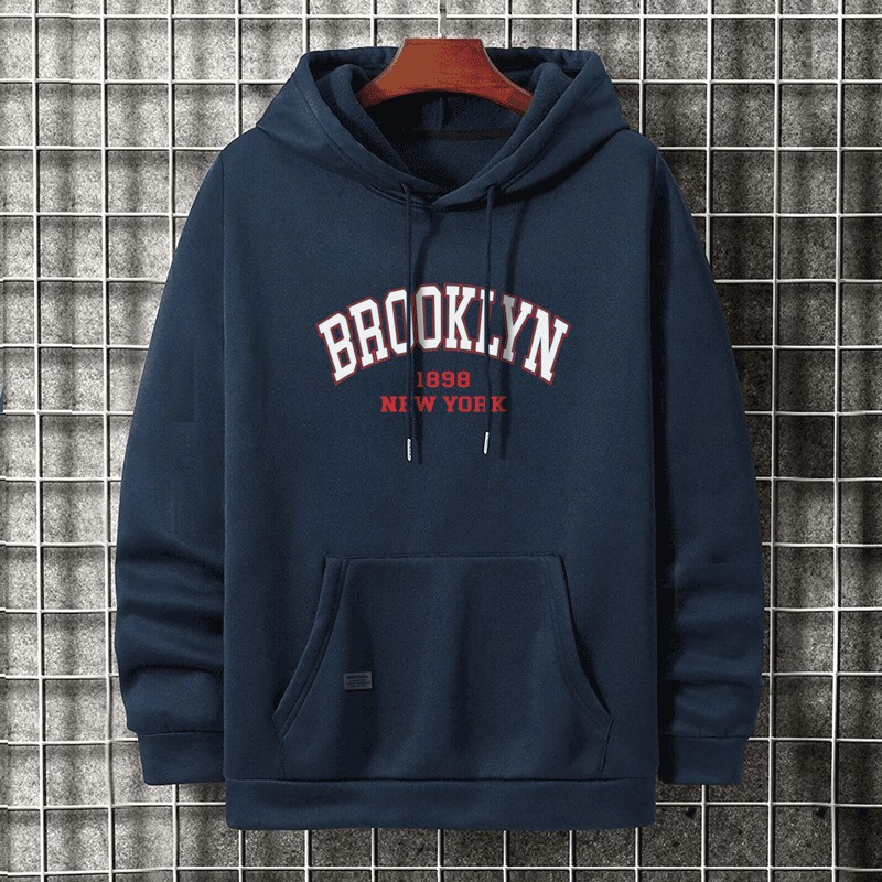 Parisdivarious Sweater Hoodie Jemper Brooklyn Baru Bahan Fleece Size S - XXL (Pria &amp; Wanita)