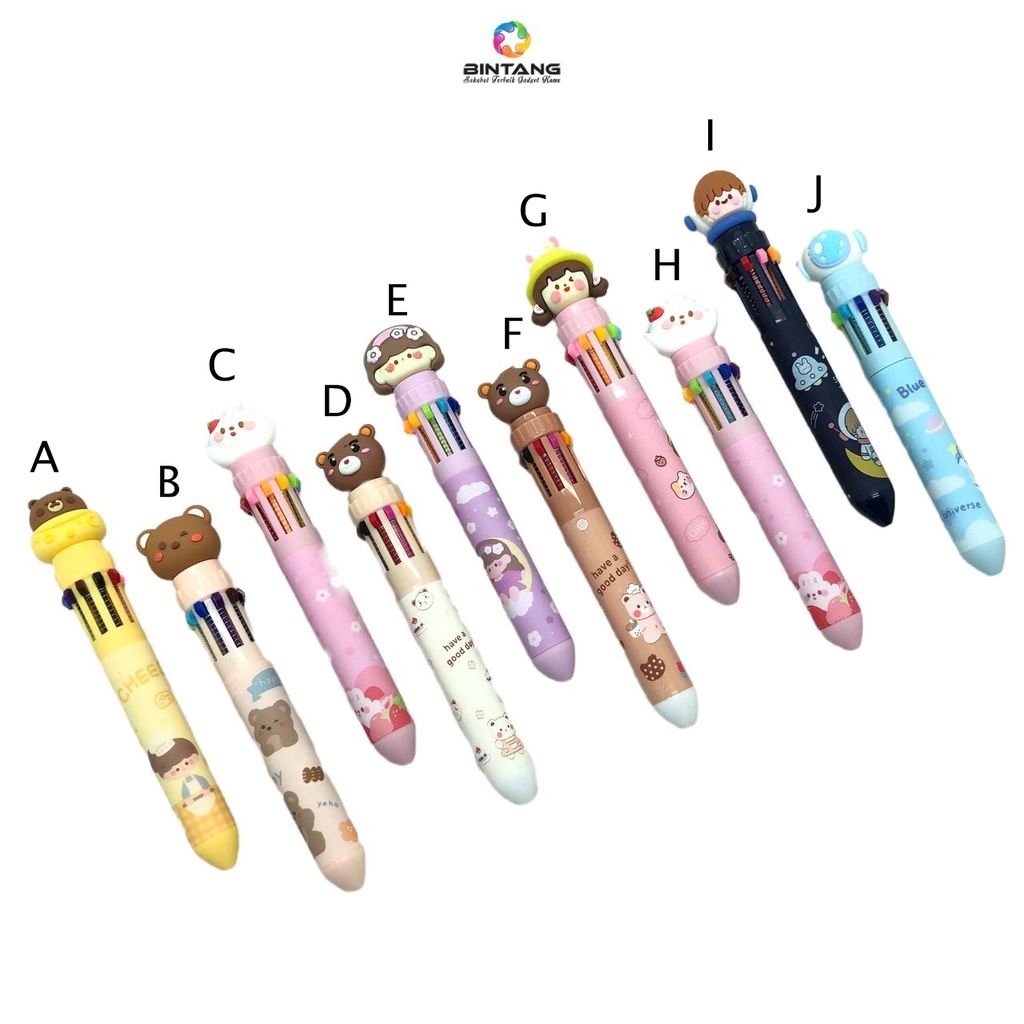 

KOREAN PEN 10 COLOURS ISI 2