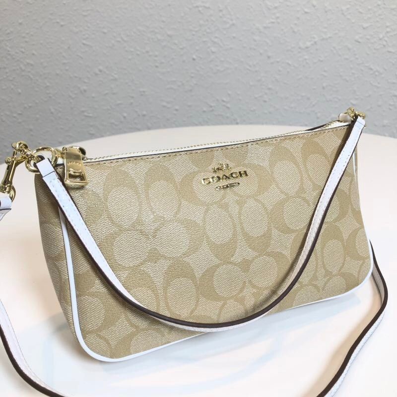 36674 ori coach Top Handle Pouch Signature tas bahu wanita tas tangan