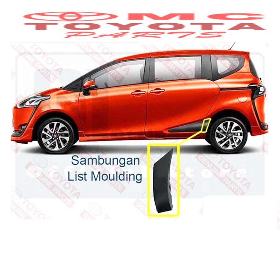 Cover Moulding Quarter Samping Pintu Kiri Toyota Sienta 75606-0D030