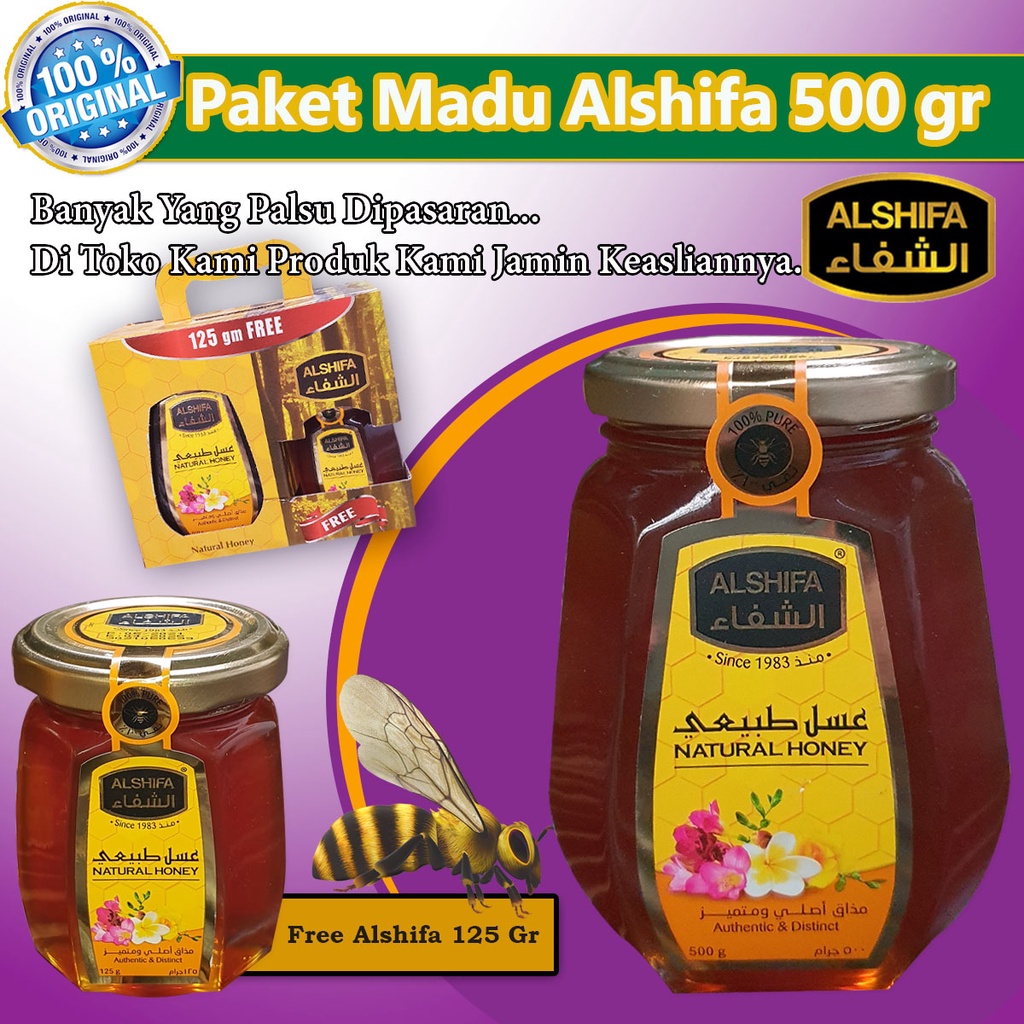 

Madu alshifa 500 Gr free 125 Gr Original