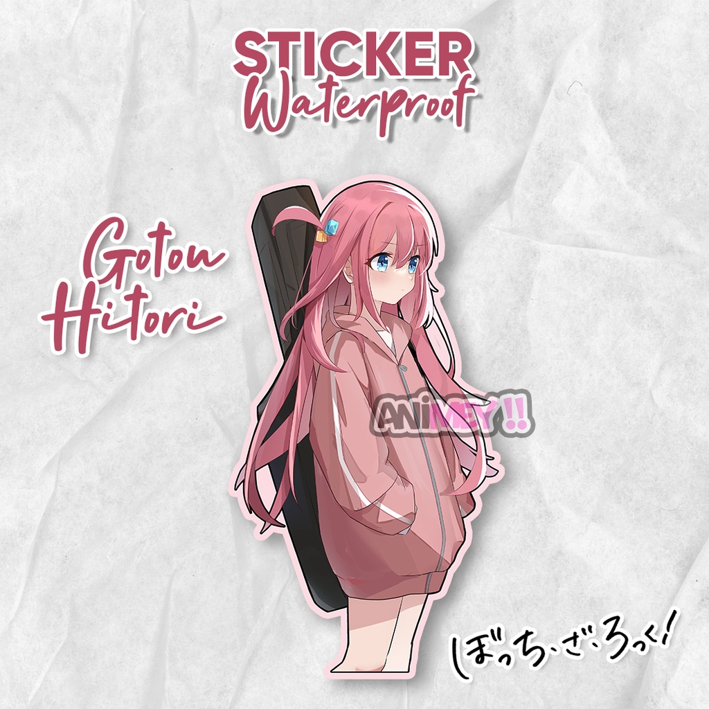 

Stiker Gotou Bocchi The Rock / Sticker Anime Waterproof