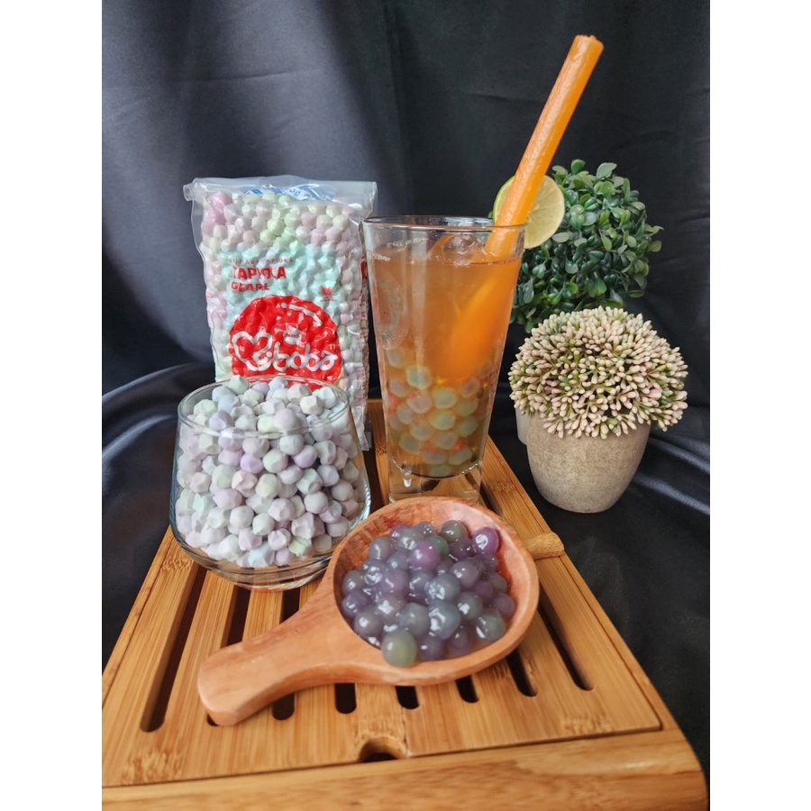 

MiBOBA Tapioka Pearl Chewy Boba Unicorn Tapioka Bobba Topping Minuman 1kg