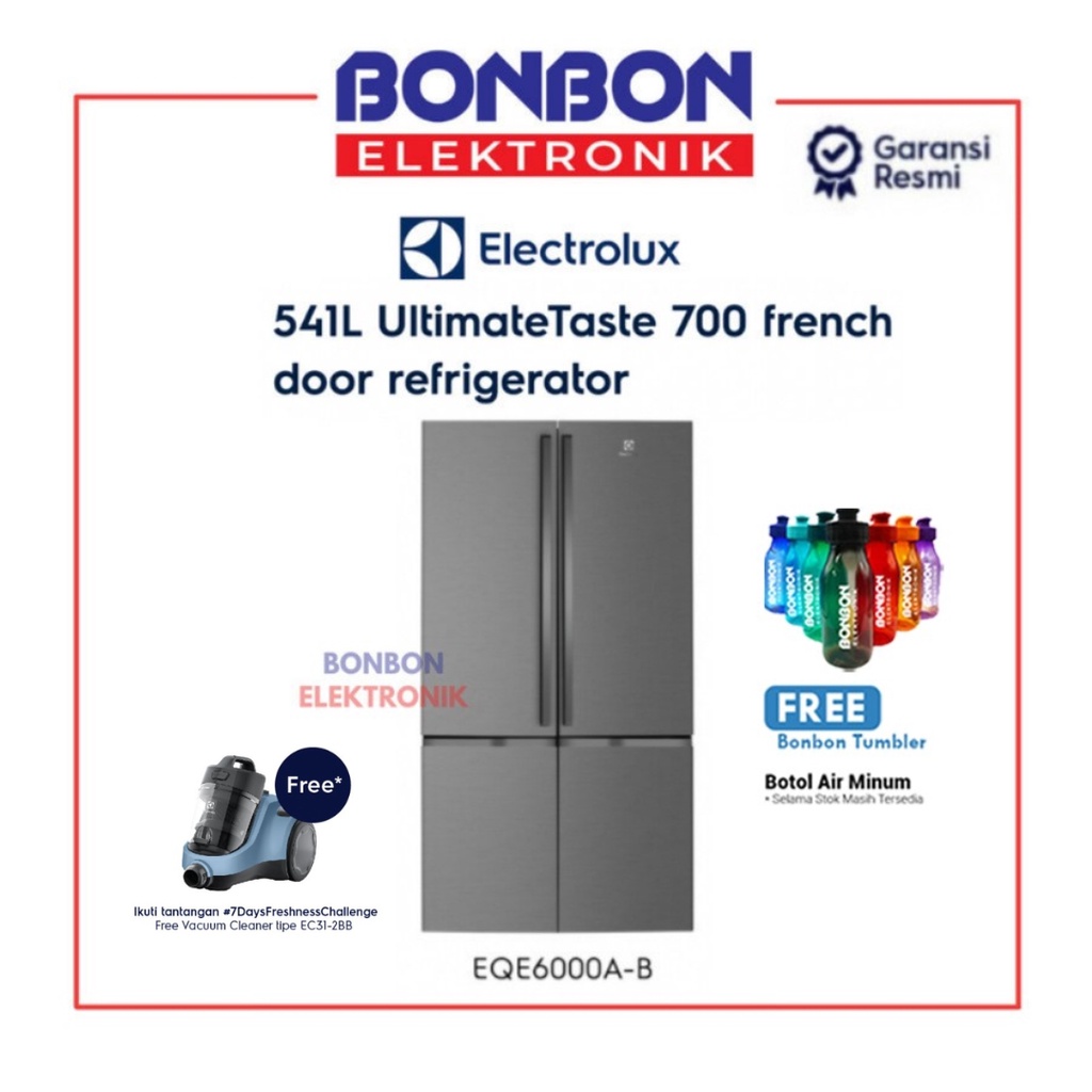 Electrolux Kulkas French Door Side By Side EQE6000A-B 541L Multidoor