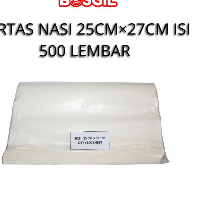 

✷ Kertas Nasi ukuran 25cmx27cm isi 500 lembar ♪